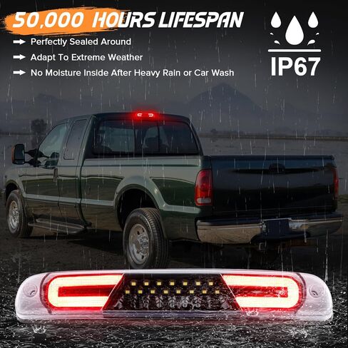 3rd Third Brake Lights LED Compatible with F150 2015-2024,for Superduty F250/F350/F450/F550 2017-2024,for Ranger 2019-2024, Cab Roof Cargo Light Rear Center High Mount Stop Lamp (Smoked Lens) in Saudi Arabia