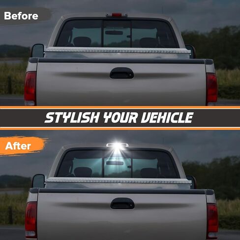 3rd Third Brake Lights LED Compatible with F150 2015-2024,for Superduty F250/F350/F450/F550 2017-2024,for Ranger 2019-2024, Cab Roof Cargo Light Rear Center High Mount Stop Lamp (Smoked Lens) in Saudi Arabia