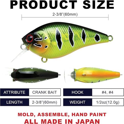 Lucky Craft LC 1.5 سحر الصيد الصامت Crankbait ، 2-3/8 "مربع بديل كرنكبيت ، سحر باس ، الطعم الصلب عمق 4 أقدام ، معدات الصيد ، 215 طحلب أسود in Kuwait