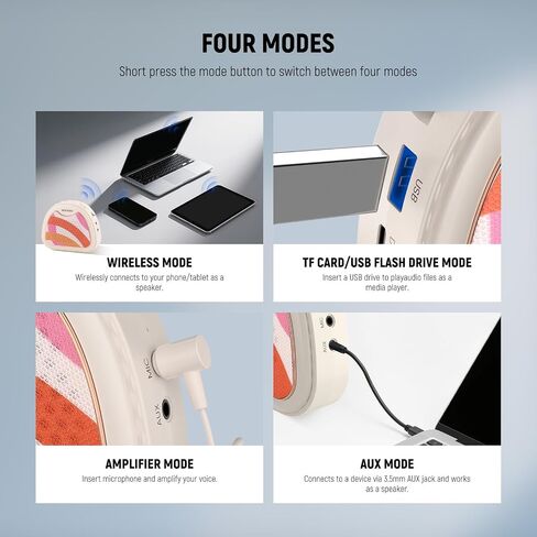 Neewer VA02 مكبر للصوت مع الميكروفون اللاسلكي ، MINI MINI USB C قابلة لإعادة الشحن لإلغاء الضوضاء الصوتية مكبر الصوت MEGAPHONE MEGAPHONE ، 10 ساعات ، 15 مترًا لمدرسي المدربين في الفصل الدراسي in Kuwait