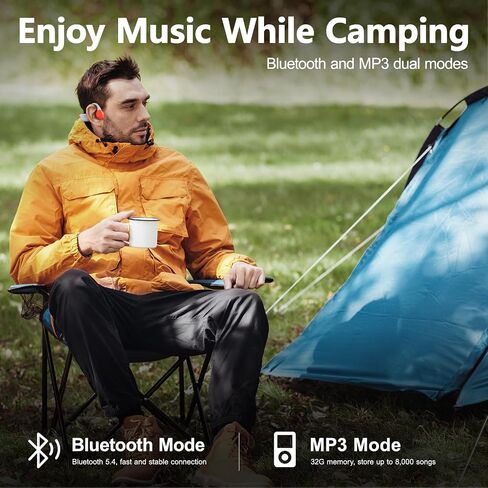 سماعات توصيل العظام البرية 5 ، سماعات سماعات سباحة IP68 مقاومة للماء ذاكرة MP3 MP3 32G ، Bluetooth 5.4 ، مادة السيليكون السائل للركض ، المشي لمسافات طويلة واكتشاف البرية in Kuwait