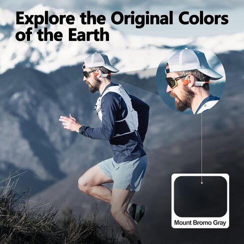 سماعات توصيل العظام البرية 5 ، سماعات سماعات سباحة IP68 مقاومة للماء ذاكرة MP3 MP3 32G ، Bluetooth 5.4 ، مادة السيليكون السائل للركض ، المشي لمسافات طويلة واكتشاف البرية in Kuwait