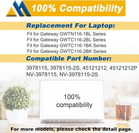 استبدال بطارية الكمبيوتر المحمول 41.8Wh 45121212P لبوابة RTDPART GWTN116-1BL GWTC116-2BL GWTC116-1BK GWTC116-2BK 45121212 3978115 3978115-2S NV-3978115 NV-3978115-2S U437411 3PV-2S1P in Kuwait