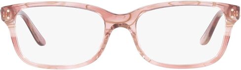 Ralph by Ralph Lauren Women's RL6062 Square Prescription Eyewear Frames, Shiny Striped Violet/Demo Lens, 52 mm in Kuwait