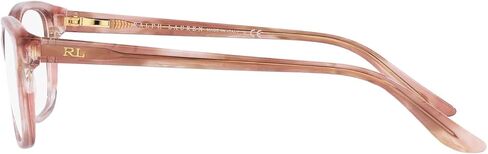 Ralph by Ralph Lauren Women's RL6062 Square Prescription Eyewear Frames, Shiny Striped Violet/Demo Lens, 52 mm in Kuwait