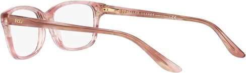 Ralph by Ralph Lauren Women's RL6062 Square Prescription Eyewear Frames, Shiny Striped Violet/Demo Lens, 52 mm in Kuwait