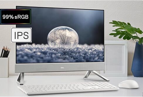 Dell Inspiron 5490-24 Inch All in One 1080p FHD, Intel Core i5, 8GB RAM, 512GB Solid State Drive, Windows 10 Home (Latest Model) - Silver and White in Saudi Arabia