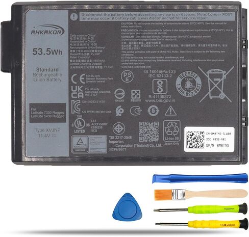 استبدال بطارية الكمبيوتر المحمول 722KK لجهاز Dell XPS 13 9300 XPS 13 9310 XPS 13 9380 P117G P117G001 P117G002 Series Notebook 0WN0N0 WN0N0 02XXFW 2XXFW FP86V 7.6V 52Wh 6800mAh in Saudi Arabia