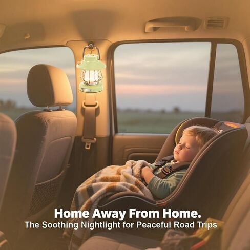 V.C Formark Retro Snail Kids Lantern - Forest Green USB ضوء التخييم القابل لإعادة الشحن ، وضوء ليلي قابلاً للخلاف 3 ألوان مع خطاف الخيمة ، وآمن داخلي في الهواء الطلق للأطفال الأساسية للتخييم in Saudi Arabia