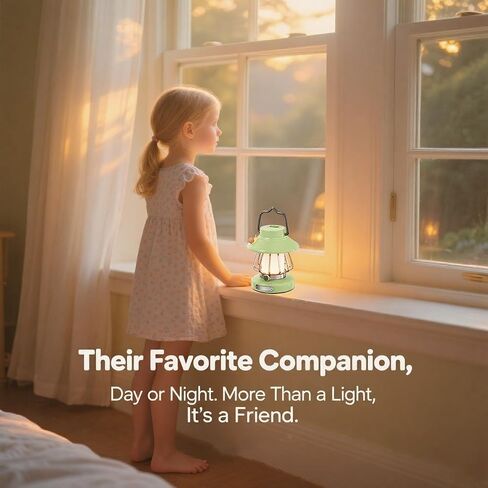 V.C Formark Retro Snail Kids Lantern - Forest Green USB ضوء التخييم القابل لإعادة الشحن ، وضوء ليلي قابلاً للخلاف 3 ألوان مع خطاف الخيمة ، وآمن داخلي في الهواء الطلق للأطفال الأساسية للتخييم in Saudi Arabia