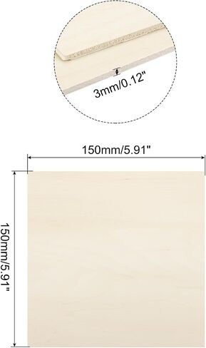 Meccanixity Basswood Sheet 18 × 12 × 3/16 بوصة من ألواح الخشب غير المكتملة لخشب الخشب للليزر الحرف مع أسطح ناعمة in Saudi Arabia