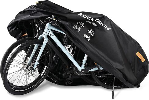 Bike Cover for 1 Bike Outdoor Waterproof, 300D Oxford Heavy Duty Bicycle Cover Rain Dust UV Wind Proof Bike Tarp with Reflective Strips Storage Bag for Mountain Road Electric Bike in Kuwait