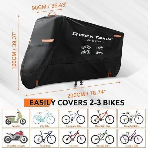 Bike Cover for 1 Bike Outdoor Waterproof, 300D Oxford Heavy Duty Bicycle Cover Rain Dust UV Wind Proof Bike Tarp with Reflective Strips Storage Bag for Mountain Road Electric Bike in Kuwait