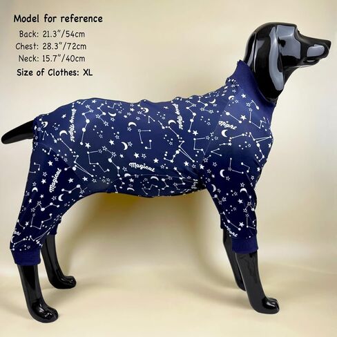 D.E.e Dog Shirt للكلاب الكبيرة الصيفية من القطن الكلب ملابس خفيفة الوزن خزان أعلى أنثى كبيرة (Galaxyblack ، 3XL) in Kuwait