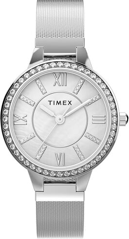 Timex Women's Main Street 29mm Watch - Gold-Tone Bracelet Mother of Pearl Dial Gold-Tone Case in Saudi Arabia