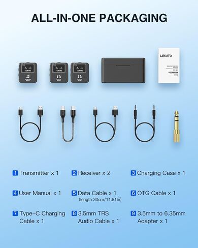 Lekato Wireless In-OER Monitor MS-20 ، 2.4G IEM System Low Contancing ، مع جهاز استقبال Petalpack Transmitter Pairing ، ودعم OTG ، واحد إلى أكثر ، مراقبة في الأذن للأداء المباشر ، فرقة مغنية المسرح in Saudi Arabia