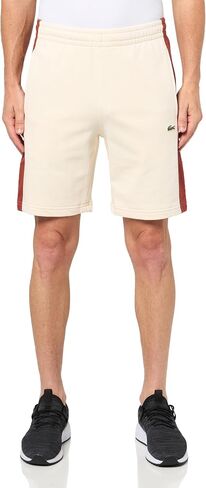 Lacoste Men's Regular Fit Colorblock Shorts, Off White, Maroon, & Clay, XX-Large in Saudi Arabia