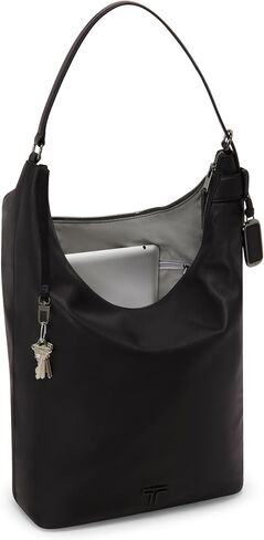 TUMI - Voyageur Evora Large Hobo - Modern Silhouette Shoulder Bag - Crescent Hobo Bag - Black Leather in Saudi Arabia