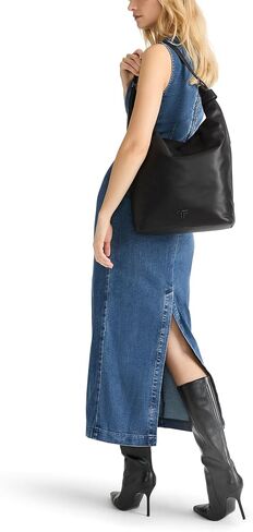 TUMI - Voyageur Evora Large Hobo - Modern Silhouette Shoulder Bag - Crescent Hobo Bag - Black Leather in Saudi Arabia