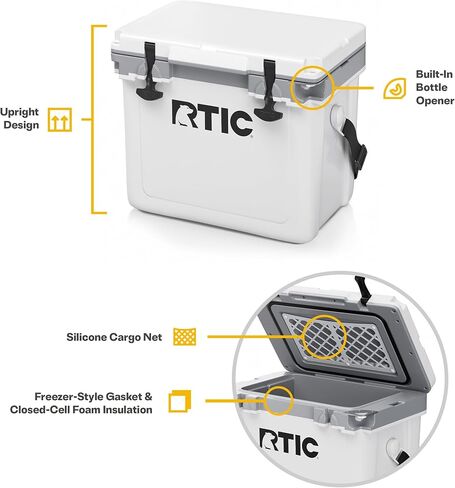 RTIC Ultra-Light Hard Cooler Insulated Portable Ice Chest Box for Drink, Beverage, Beach, Camping, Picnic, Fishing, Boat, Barbecue, 30% Lighter Than Rotomolded Coolers | Portable Ice Chest Box for Beach, Drink, Beverage, Camping, Picnic, Fishing, Boat, Ba in Saudi Arabia