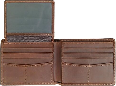Slim RFID Wallet for Men Business Travel - Full Grain Leather Bifold | 8 Card Slots & Dual Currency Pockets | Front Pocket Design (4.5x3.5in) with Gift Box Black in Saudi Arabia