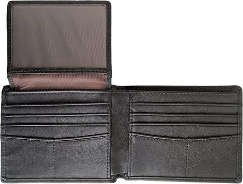 Slim RFID Wallet for Men Business Travel - Full Grain Leather Bifold | 8 Card Slots & Dual Currency Pockets | Front Pocket Design (4.5x3.5in) with Gift Box Black in Saudi Arabia