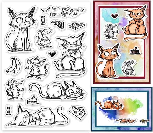 GLOBLELAND Funny Bees Clear Stamps Sewing Buttons Silicone Clear Stamp Seals Cartoon Animals Transparent Stamps for DIY Scrapbooking Cards Making Photo Album Journal in Kuwait