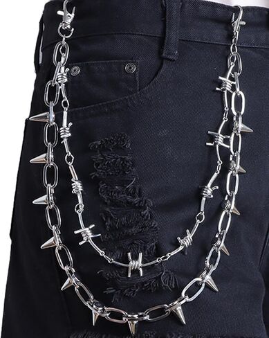 Layered Eagle Claw Pants Chain - Wallet Chains Punk Hip-Hop Jeans Chain, Gothic Belt Waist Emo Accessory for Men & Women in Saudi Arabia