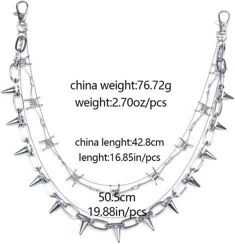 Layered Eagle Claw Pants Chain - Wallet Chains Punk Hip-Hop Jeans Chain, Gothic Belt Waist Emo Accessory for Men & Women in Saudi Arabia