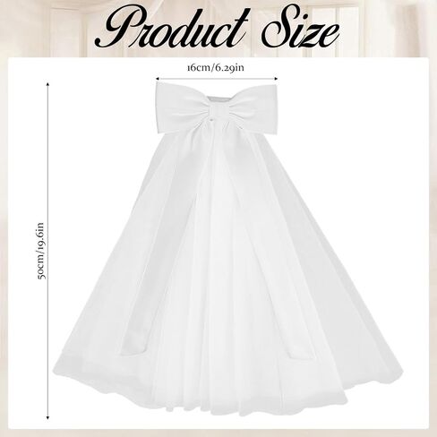 White Short Wedding Veil Short Bridal Veil Rhinestone Bride Veils Women's Short Vails with Rhinestone Bachelorette Party Veil Elegant Tulle Layer Veil for Brides and Women, 40cm/15.7" in Saudi Arabia