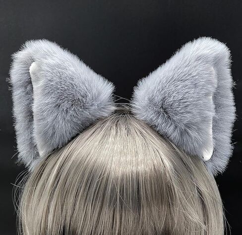 Agymo 3pack Fox Wolf Cat Ears bulk, Animal Furry Ears headbadnd,Christmas Halloween Ears,Gorou Cosplay Costume Accessory (3, multicolors2) in Saudi Arabia