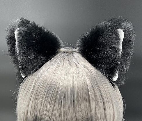 Agymo 3pack Fox Wolf Cat Ears bulk, Animal Furry Ears headbadnd,Christmas Halloween Ears,Gorou Cosplay Costume Accessory (3, multicolors2) in Saudi Arabia