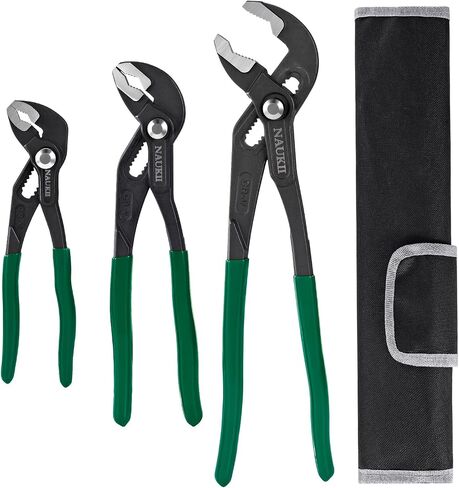 3piece Water Pump Pliers Set 8/10/12 inch Groove Joint Pliers Set Non-Slip Grip Precision Clamping Plumbing Lock Plier for Repairs Quick Release Adjustable Plier Set in Saudi Arabia