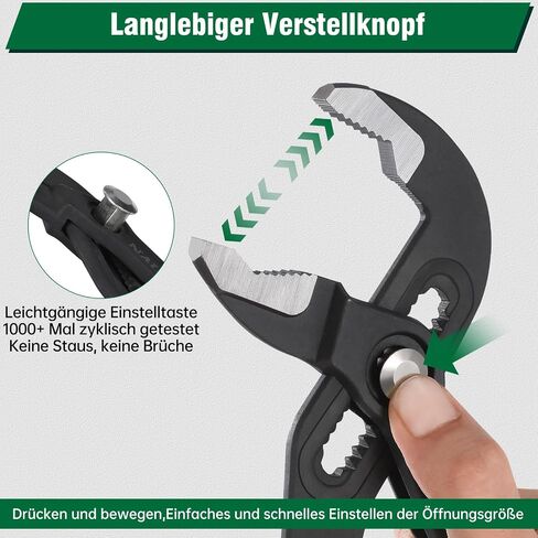 3piece Water Pump Pliers Set 8/10/12 inch Groove Joint Pliers Set Non-Slip Grip Precision Clamping Plumbing Lock Plier for Repairs Quick Release Adjustable Plier Set in Saudi Arabia