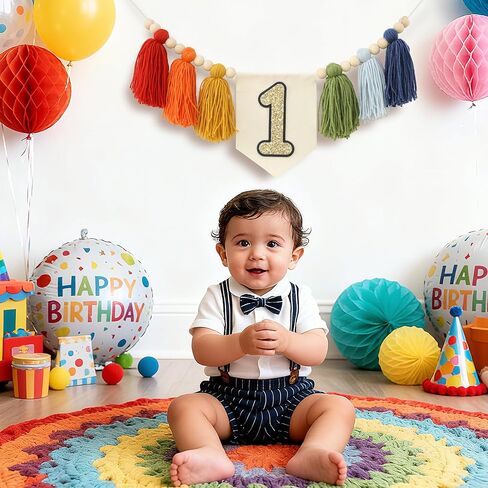 مصنوعة يدويًا بوهو الأول عيد ميلاد عالي كرسي الديكور لحفلات الفتاة للفتاة دش وردي جدار شنق in Kuwait