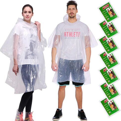 Hlkzone Dispipable Rain Ponchos for Kids 7 Pack in Kuwait