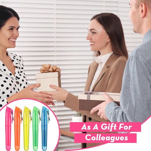 Kosiz 100 PCS Mini Highlighters متنوعة ألوان مع هدايا رئيسية لعيد الميلاد علامات تمييز أقلام للممرضات للممرضات معلمي شارة سائل سائل الأطفال (ملونة) in Kuwait