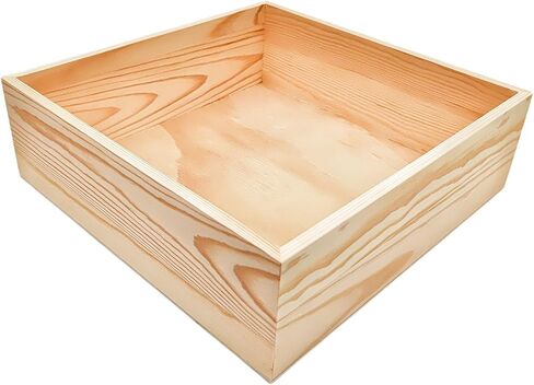 Anktily 4 Pack Unfinished Wooden Craft Storage Organiser Boxes, 6 x 4 x 2.4 inch Small Square Wood Box, Rustic Natural Wood Container Box for Home Venue Decor in Kuwait