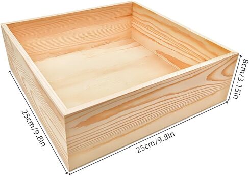 Anktily 4 Pack Unfinished Wooden Craft Storage Organiser Boxes, 6 x 4 x 2.4 inch Small Square Wood Box, Rustic Natural Wood Container Box for Home Venue Decor in Kuwait