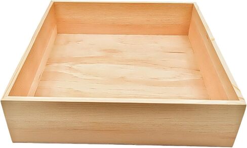 Anktily 4 Pack Unfinished Wooden Craft Storage Organiser Boxes, 6 x 4 x 2.4 inch Small Square Wood Box, Rustic Natural Wood Container Box for Home Venue Decor in Kuwait
