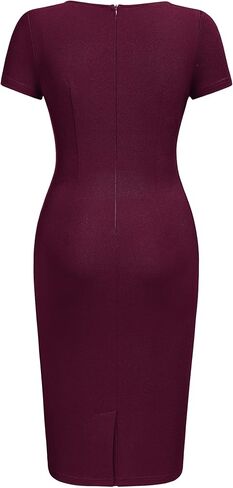 AISIZE Women's Classic Keyhole Neck Wrap Cocktail Party Sheath Dress in Kuwait