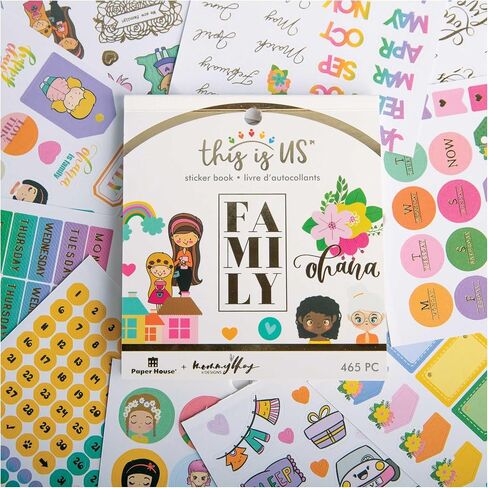 Paper House Productions Productivity 30 Sheet Planner Sticker Book, Colors May Vary in Kuwait