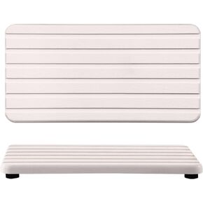 2 PCS Water Absorbent Diatomite Coasters Rectangle, Grooved Design, Water Absorbing Stone Used for Hand Soaps & Plants & toiletries in The Modern Home in Saudi Arabia