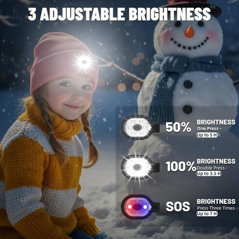 Gifts for Teenage Boys Girls Beanie with Light,Camping Gear,Led Beanie Hat with Light,Stocking Stuffers in Saudi Arabia