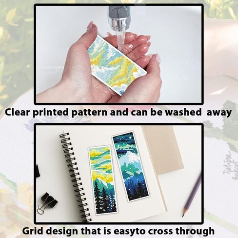 مجموعة إشارات مرجعية للقطط مكونة من 6 قطع من ACRNIGHEET DIY إشارات مرجعية للهالوين مجموعة غرز متقاطعة للبالغين المبتدئين مجموعة غرز متقاطعة على شكل قرع مقاس 8.7 × 3.1 بوصة علامة تطريز مختومة مع تعليمات in Kuwait