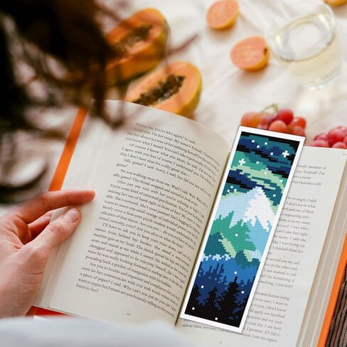 مجموعة إشارات مرجعية للقطط مكونة من 6 قطع من ACRNIGHEET DIY إشارات مرجعية للهالوين مجموعة غرز متقاطعة للبالغين المبتدئين مجموعة غرز متقاطعة على شكل قرع مقاس 8.7 × 3.1 بوصة علامة تطريز مختومة مع تعليمات in Kuwait
