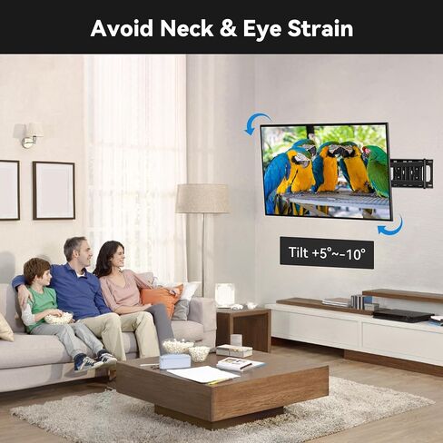 Long Arm TV Wall Mount for 26-65" TVs, 40.75" Long Extension Corner TV Mount for Vertical Mounting of Displays, Full Motion Wall Mount with Swivel & Tilt, VESA 400x400mm Holds 88 lbs FORGING MOUNT in Saudi Arabia