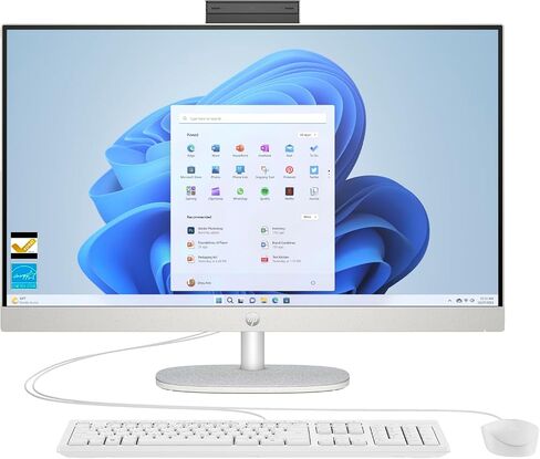 HP 27 بوصة الكمبيوتر المكتبي All-In-One ، شاشة اللمس FHD ، Intel Core Ultra 7 155U ، RAM 16 GB ، 512 GB SSD ، Intel Graphics ، Windows 11 Home ، Shell White ، 27-CR1180 (2025) in Kuwait