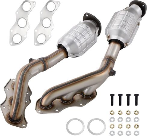 BDFHYK 2-PC المحول الأمامي والخلفي العادم الحفاز مع مجموعة الحشية المتوافقة مع Acura MDX 03-09 ، متوافق مع HOCNDA ACCORD 03-07 ، V6 3.0L 3.2L ، EPA متوافق ، استبدال 674850 in Kuwait
