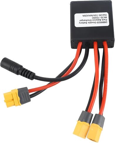 ZJchao Double Battery Discharge Converter, Electric Bike Battery Connector, DC 20V-72V Dual Batteries Parallel Module Adapter for Batteries and Controllers (30A) in Saudi Arabia